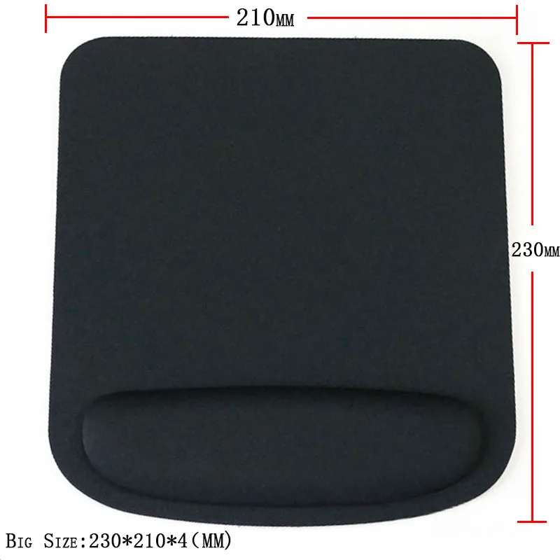 

Hot Selling Optical Trackball PC Thicken Black Mouse Pad Support Wrist Comfort Mouse Pad Mat Mice
