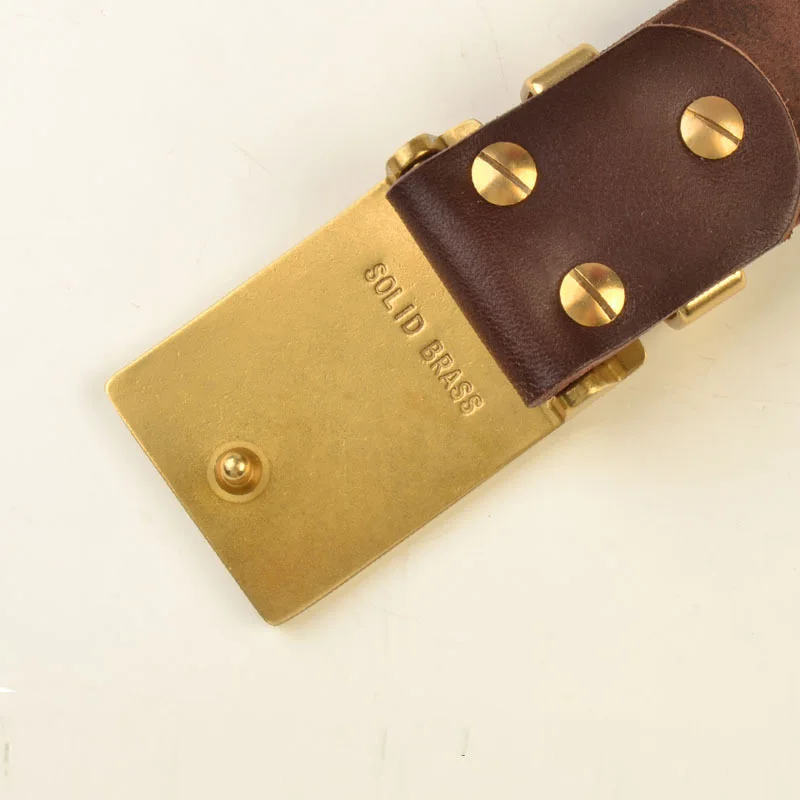 Meetee 39mm Pure Copper Brass Men's Belt Buckles Decoration Buckle DIY LeatherCraft High-grade Jeans Accessory for 37-38mm Belts | Дом и
