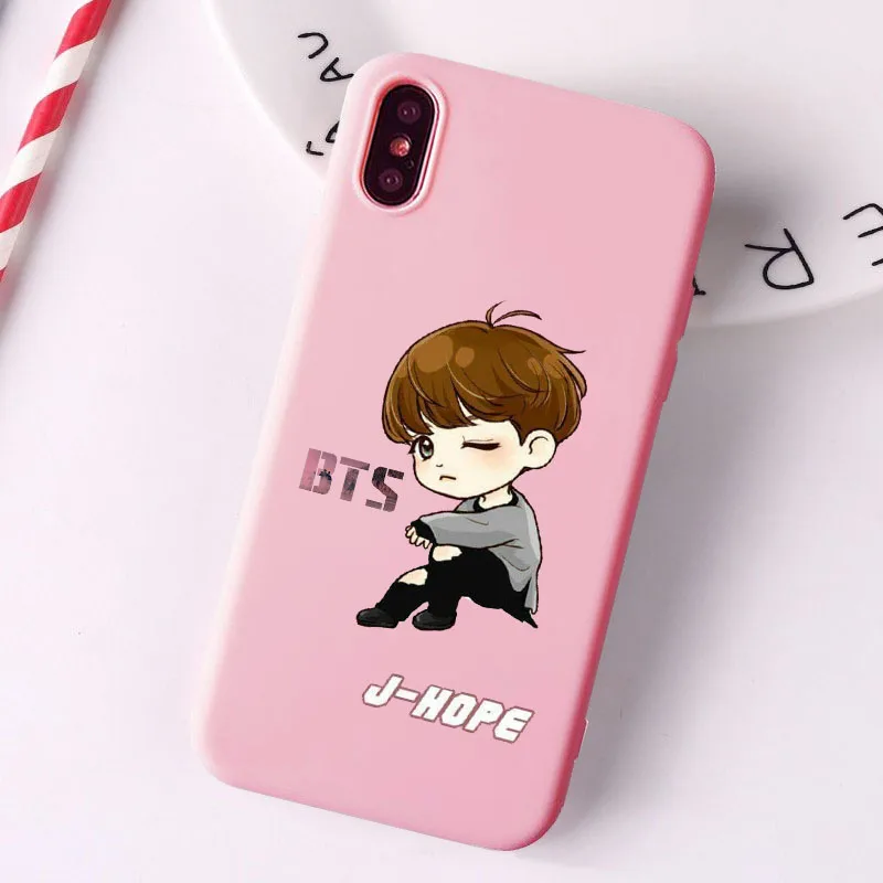 Модный розовый чехол Monsta X KPOP для мальчиков Мягкий силиконовый из ТПУ iPhone 6S 7 8PLUS XR