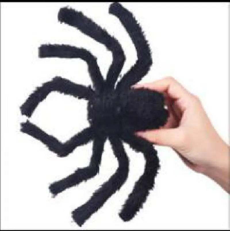 200 см черный мягкий плюшевый пушистый имитирующий паука забавная игрушка в виде