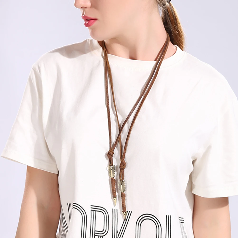 1 шт. кожаное ожерелье-цепочка ручной работы простое ожерелье в стиле ретро