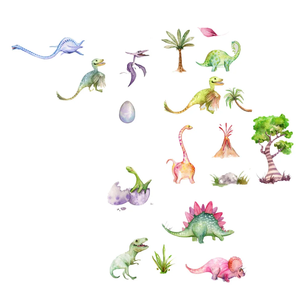 

Cartoon Dinosaurs Wall Sticker Creative Removable Wall Decals Kids Room Kindergarten Decor