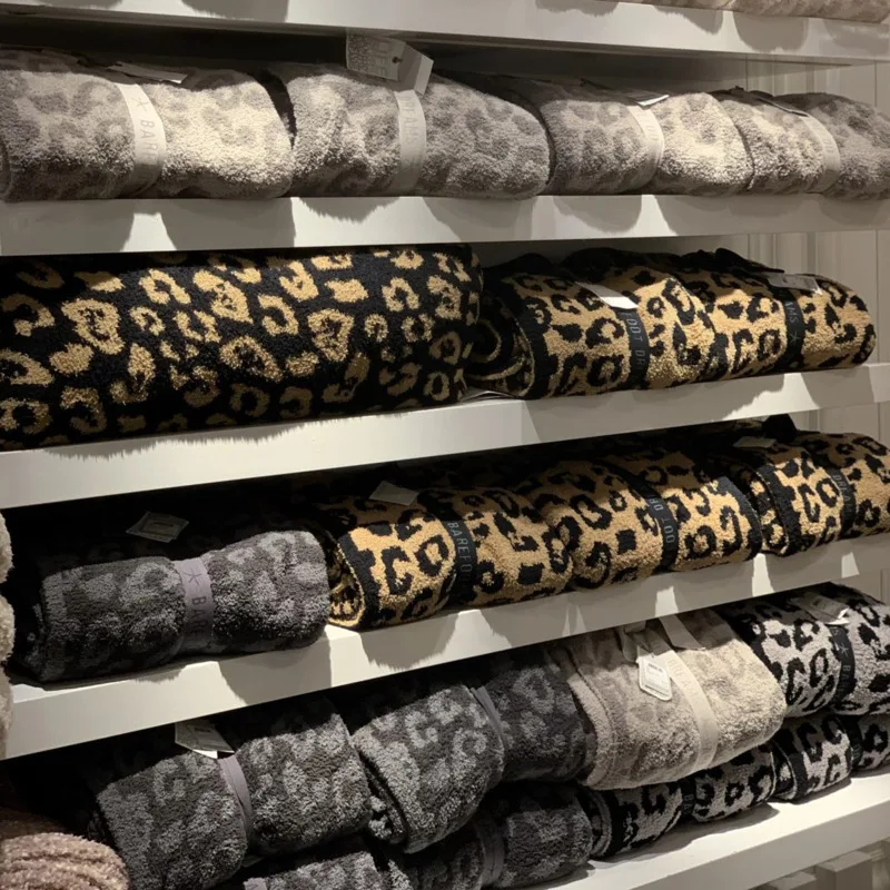 Mantas de lana con estampado de leopardo, mantas de alta calidad para sof&aacute;, manta ligera s&uacute;per suave y c&oacute;moda-1