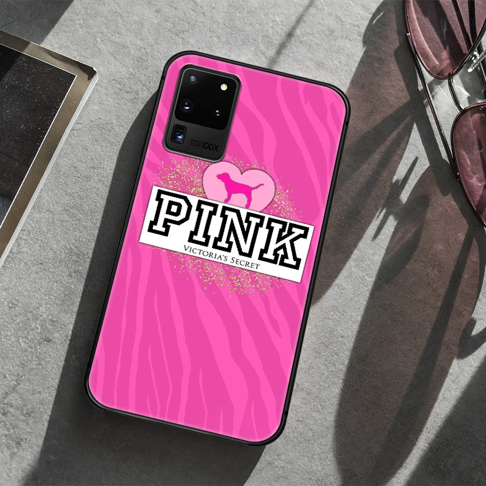 

Victoria VS love Pink Phone Case Cover Hull For Samsung Galaxy S 7 8 9 10 e 20 FE edge uitra plus Note 9 10 20 black Prime