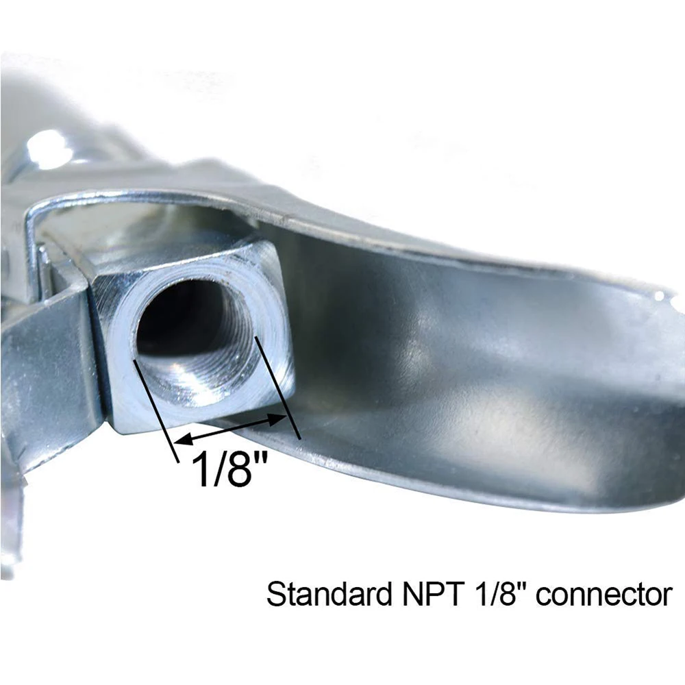 

Grease Coupler Locks Onto Fittings Rated 10,000 PSI 1/8 Inch NPT Extended Grease Gun Coupler Quick Release Press Easy To Push