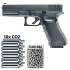 Пневматический пистолет Glock 17 Gen4 30x CO2 BB + резервуары 10x12 Co2 + стальной Bbs 1500Ct домашний декор свинцовая пуля игрушечный пистолет металлическая настенная роспись