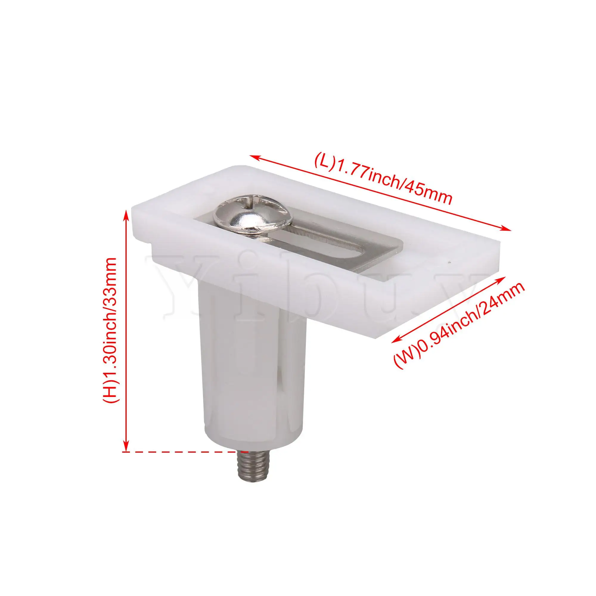 

4x Plastic White Toilet Seat Hinge Bolts Nuts Fixing Fitting 4.5x2.4cm