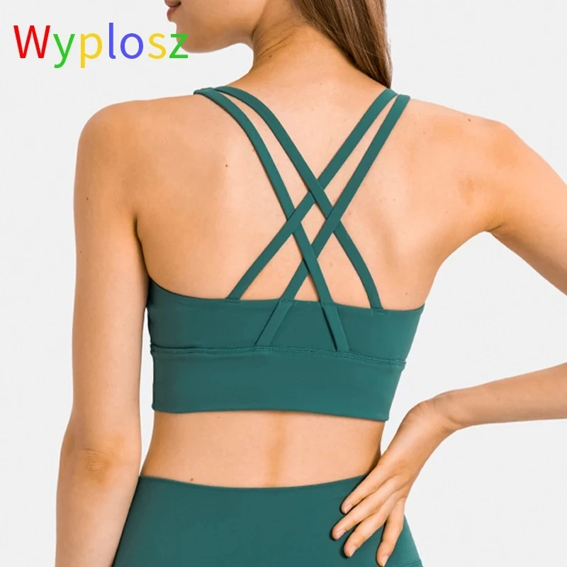 

Wyplosz Yoga Bra Nude Shockproof Women's Underwear Vest Sportswear Gym Crop Sports Top Brassiere Seamless Fitness Push Up Sexy