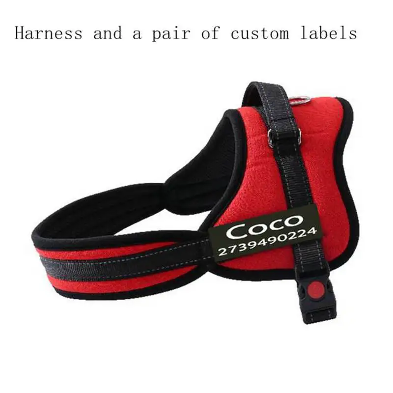 Светоотражающий Жилет для собаки Настраиваемые ярлыки с наклейкой нагрудный