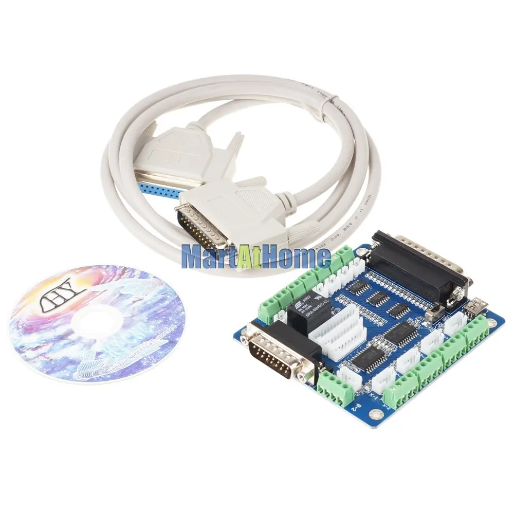 DIY 4 оси CNC драйвер комплект-цифровой шаговый Драйвер 2DM542 24VDC 4.2A& Breakout Board для DIY ЧПУ маршрутизатор машина