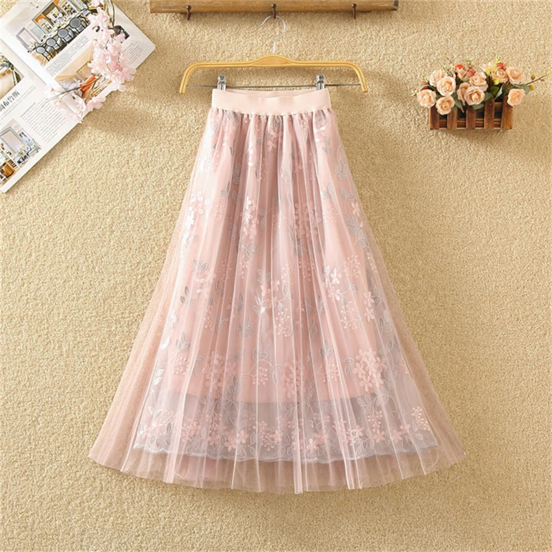 

2019 New Women Girls Sexy Print High Waist Stretch Knee Length Skirts Summer Casual Flared Pleated Swing Plain Skirt