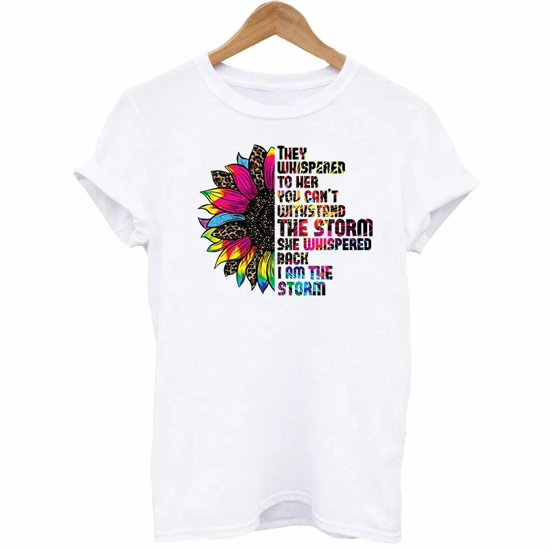 Sunflower Patch On Clothing Fashion Girl Heat Transfer Sticker They Whispered To Her DIY Washable T-Shirt For Lady Iron | Дом и сад