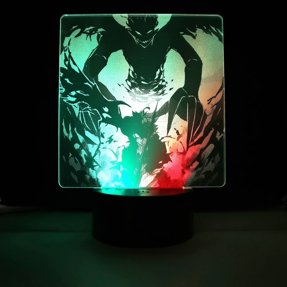 

Anime Black Clover Colorful Two Tone Acrylic Table Light Figure Asta Two Tone LED Lamp for Birthday Gift Bedroom Decor