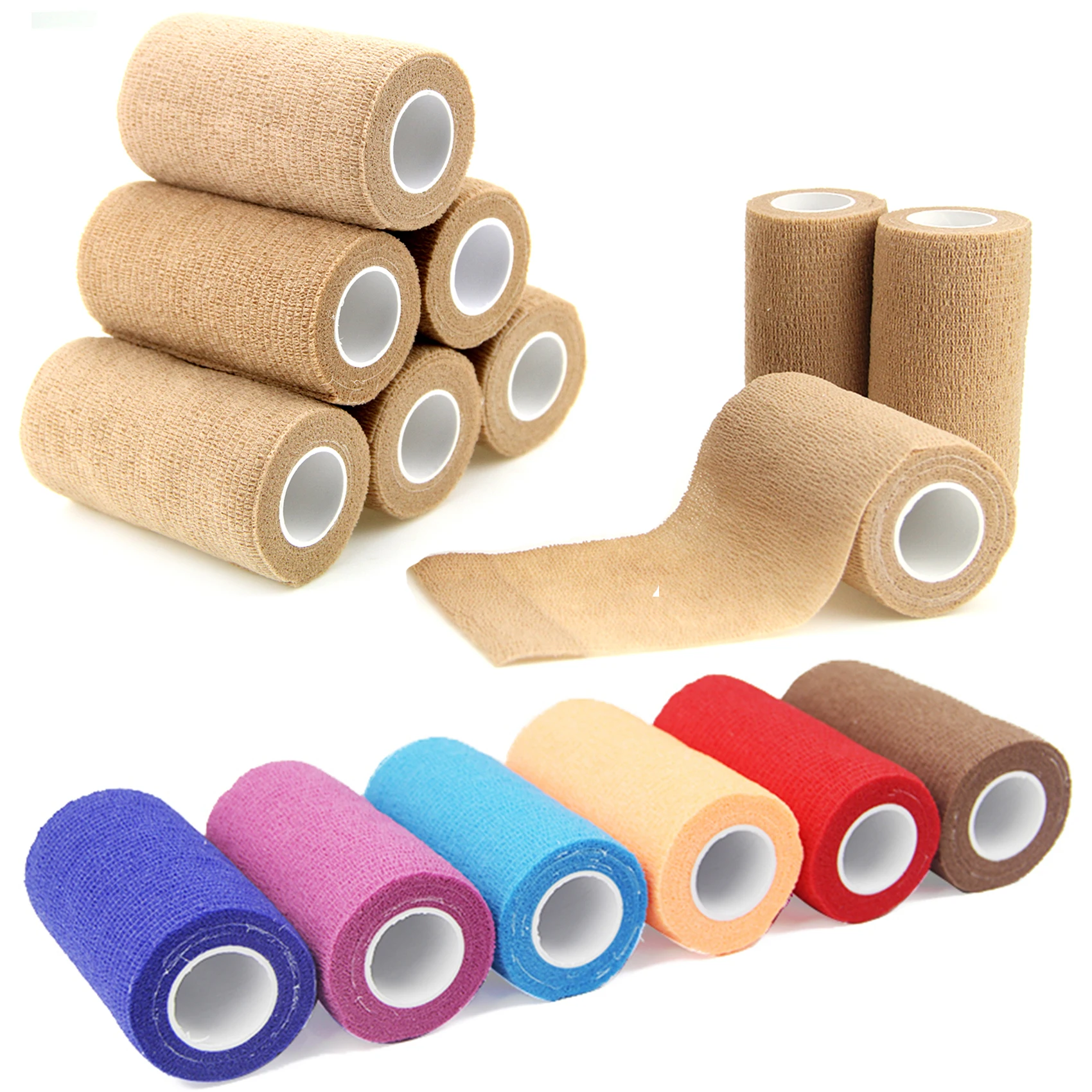 

4 Inch 15 Rolls Cohesive Bandage Wrap Self Adhesive Bandage for Dog Cat Horse Pet Animals Ankle Sprains & Swelling