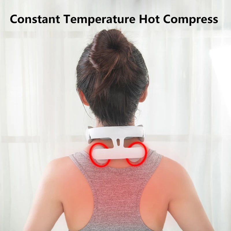 

Умный электрический массажер для шеи, плеч, импульсов, разминающий беспроводной Регулируемый нагревательный шейный позвонок, расслабляющи...