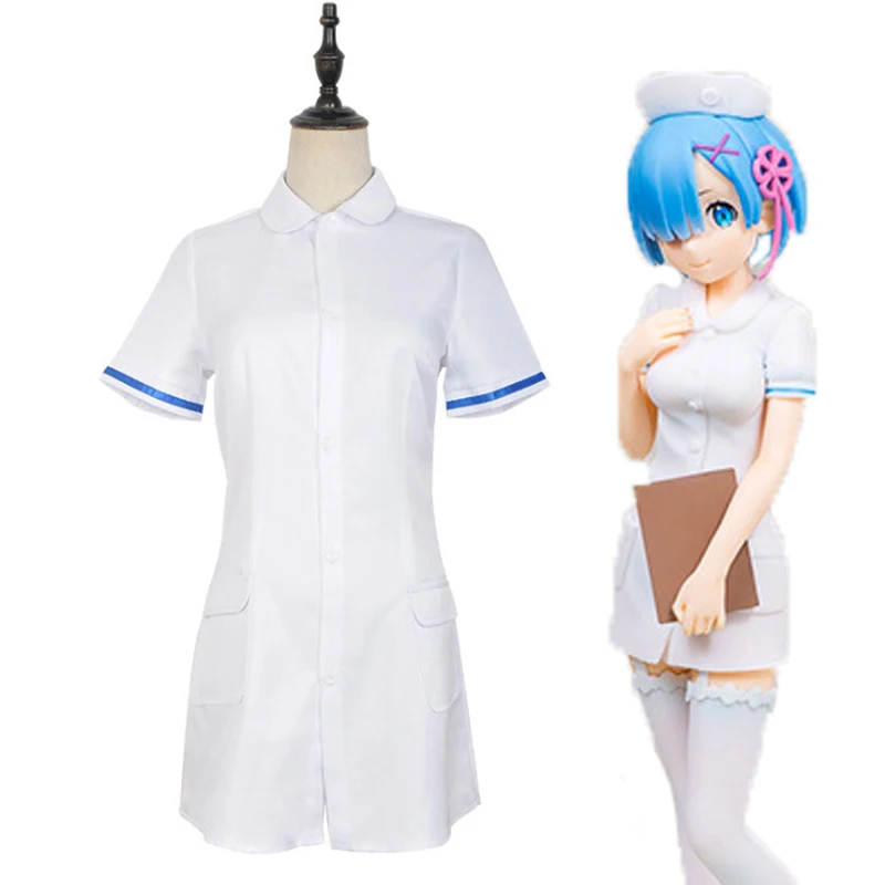 

Anime Re ZERO Starting Life in Another World Cosplay Costumes Rem Ram Cosplay Nurse Costume Halloween Carnival Party