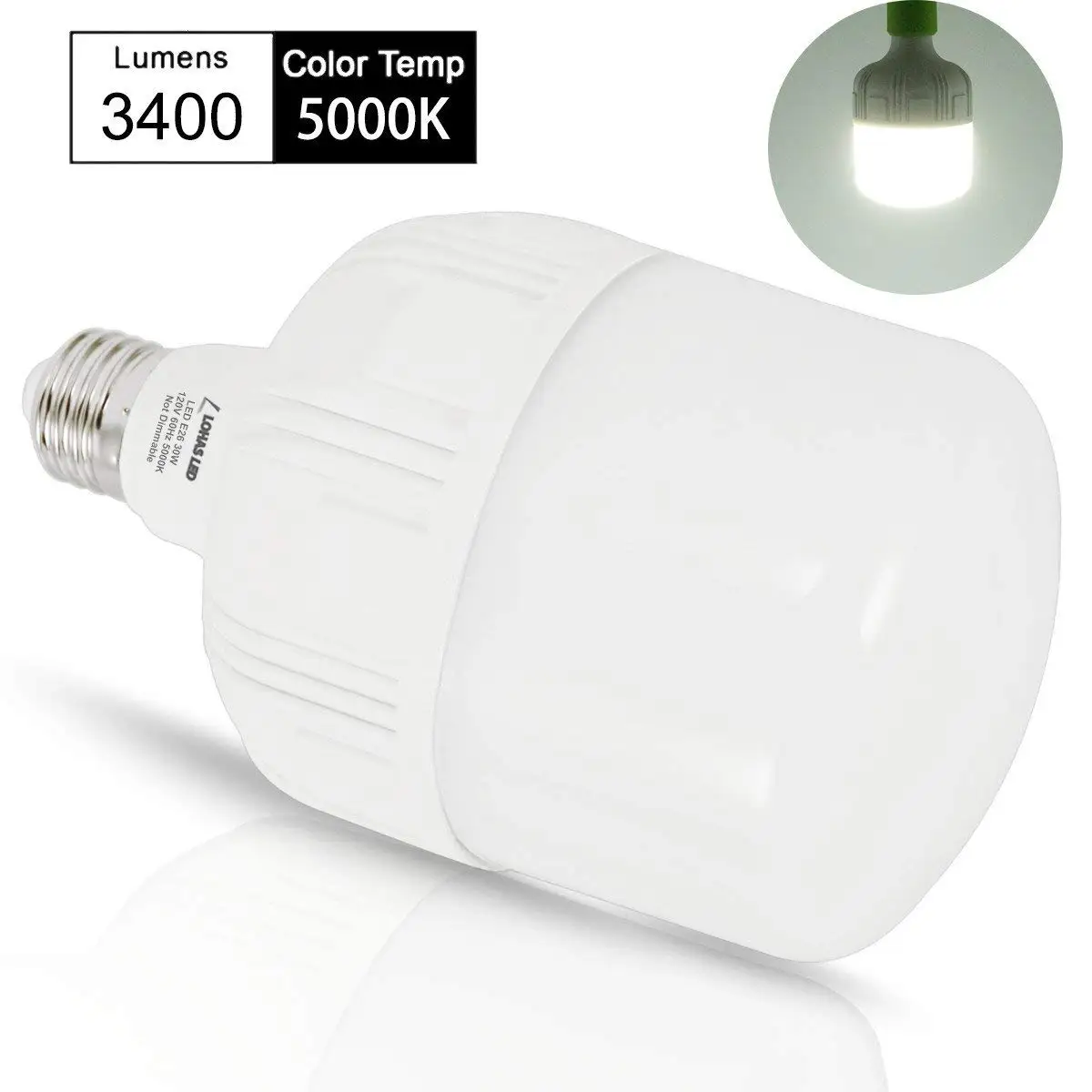 E26 E27 светодиодный ная лампа 250 300 Вт HID/MH эквивалент 30 Коммерческая модернизация T80