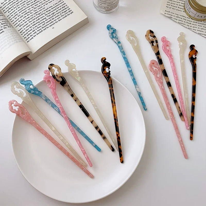 

20pcs/lot Colors Hair Sticks Acetate Headbands for Women Elegance Lady Hairpins Fashion Hair Clip Hair Accessories Headwear