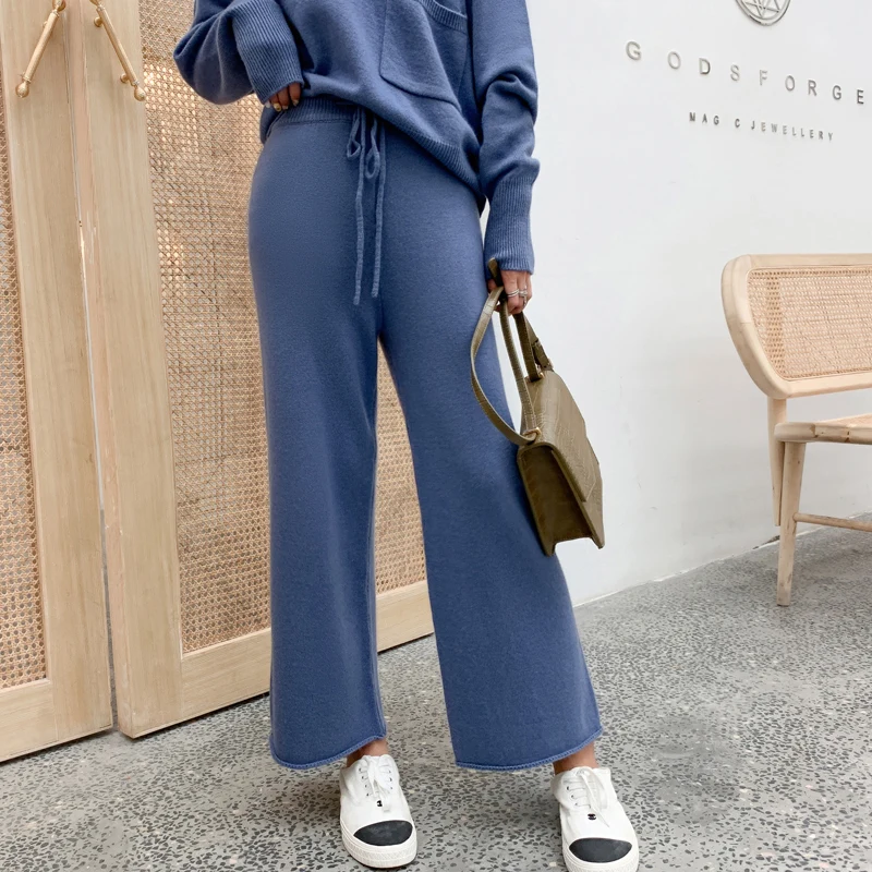 Женский кашемировый свитер с v образным вырезом Свободные повседневные