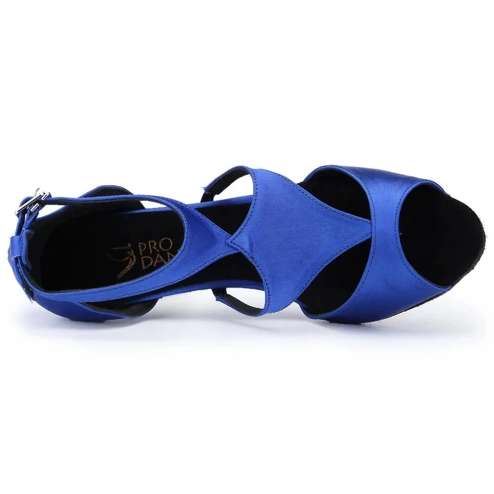 Hot Sale Women Latin BD Dance Shoes accessories 216 Satin Sandal Ladies Ballroom Dancing Shoes High Heel  Rhinestones Buckle