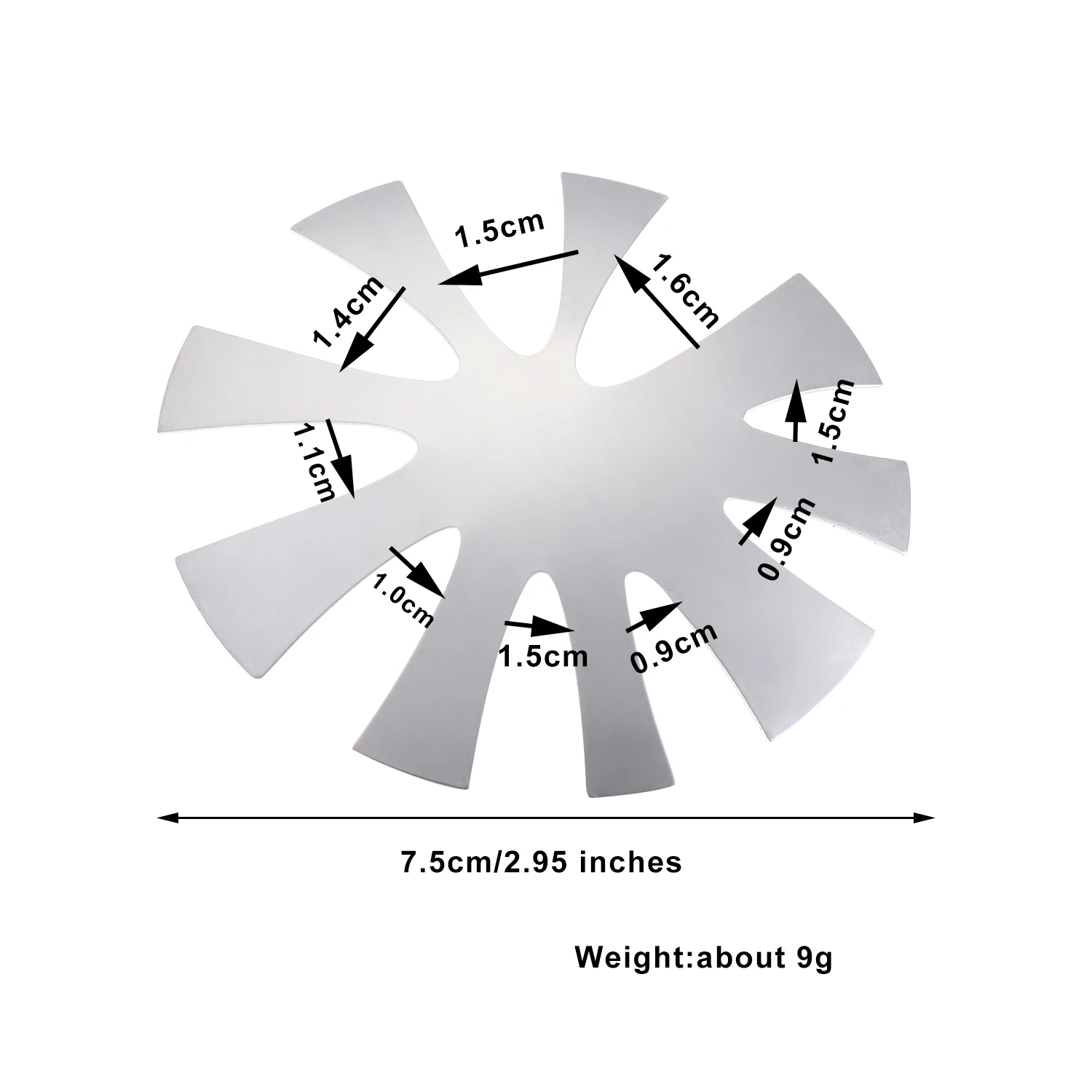 Pro 8/9 размеров легкая французский Smile Cut V линия серебро супер длинный 19 стилей