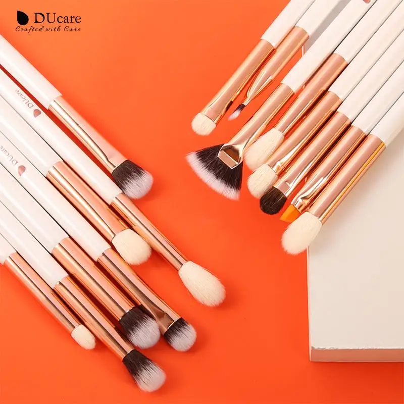 

DUcare Makeup Brushes Set 15pcs White/Black/Red Powder Foundation Eyeliner Eyebrow Eyeshadow Cosmetic pinceaux de maquillage