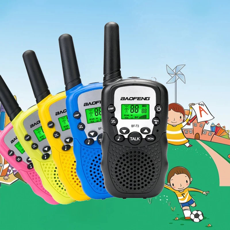 

2pcs Wholesale Children Mini Kids UHF Walkie Talkie BF-T3 Baofeng FRS Two Way Radio Comunicador T3 Handy Talkie Hf Transceiver