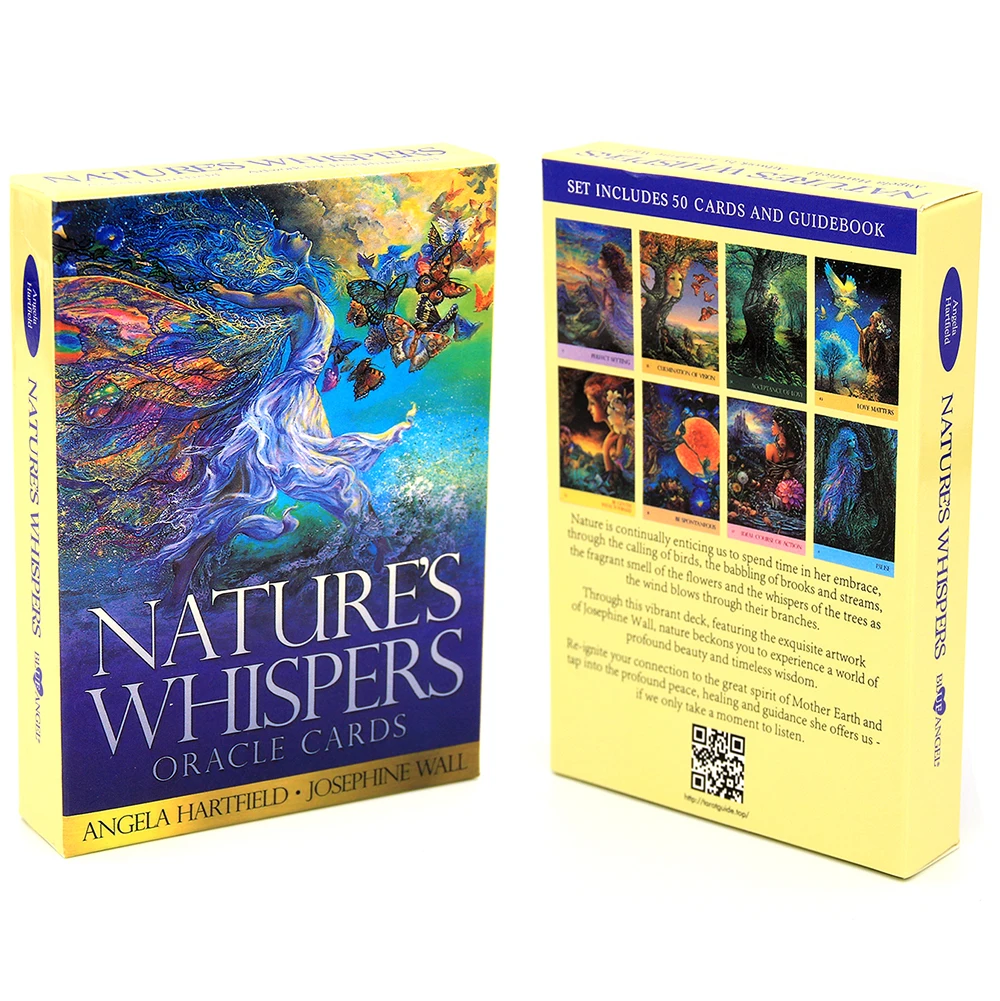 

Nature's Whispers Oracle 50 Cards Deck Beautifully illustrated Beginners Divination Angela Hartfield Game Toy Junior