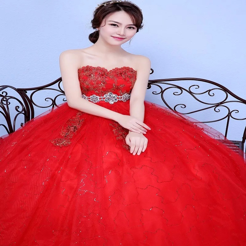 Красное и белое свадебное платье с высокой талией для беременных платья невесты