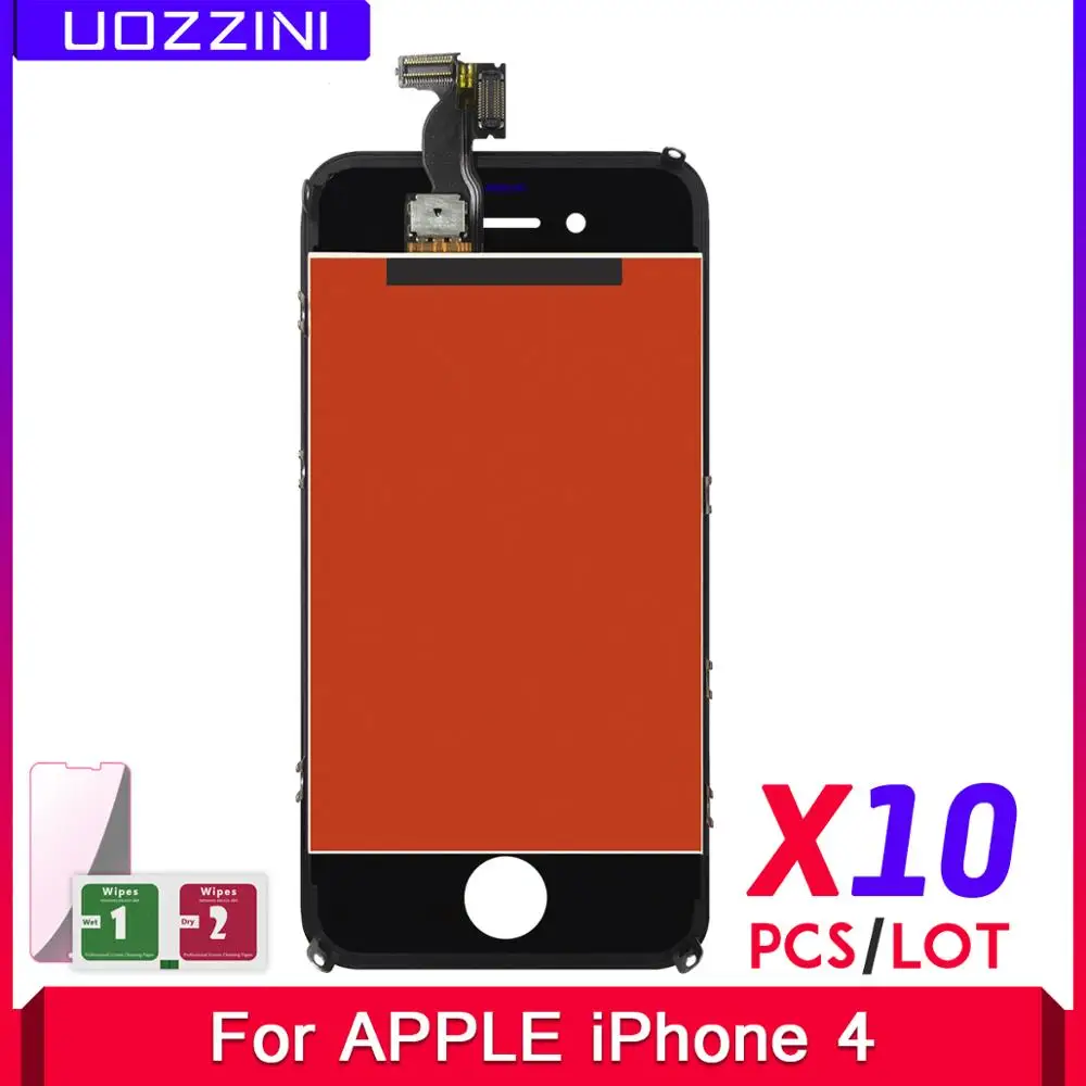 10 шт./лот для Apple iPhone 4 4S 100% класс AAA ЖК дисплей сенсорный экран дигитайзер в сборе