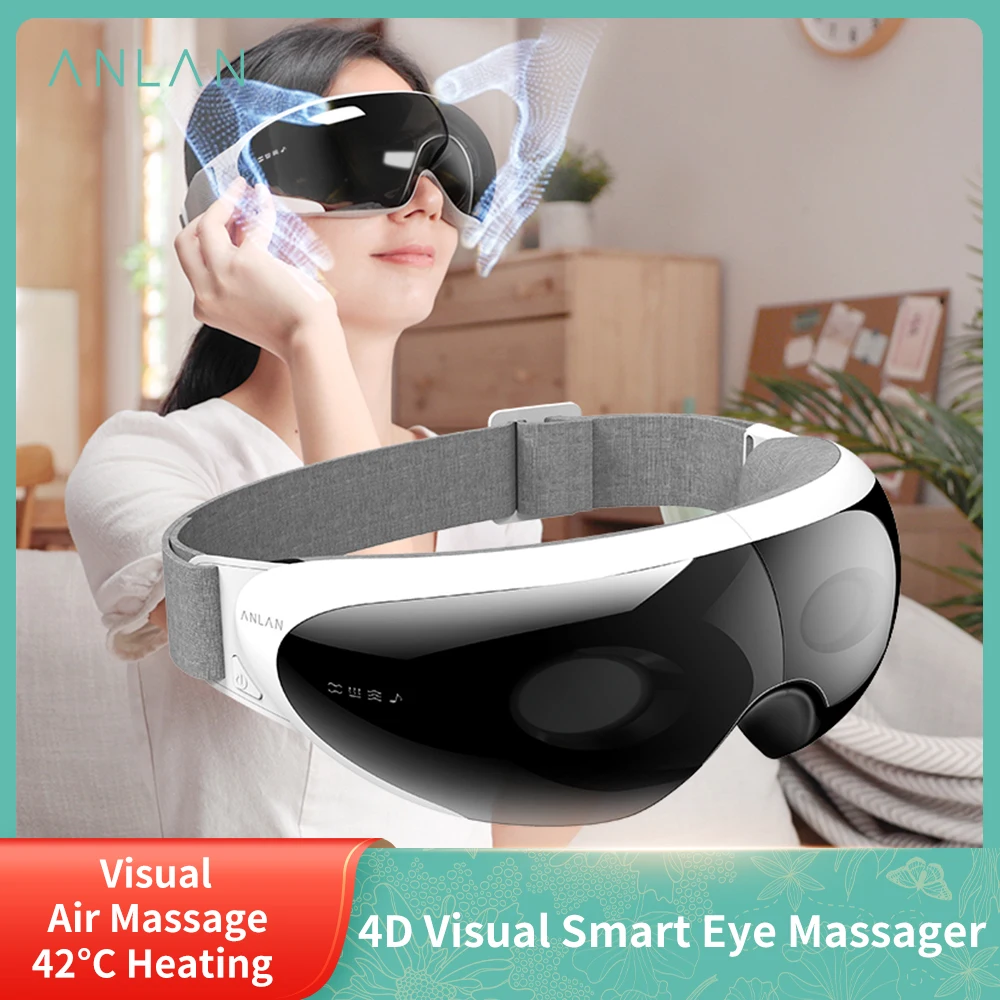 売却 Anlan-インテリジェントな目のマッサージグラス,4d,ワイヤレス圧縮,人気のマッサージ,大容量バッテリー,眼精疲労マッサージ