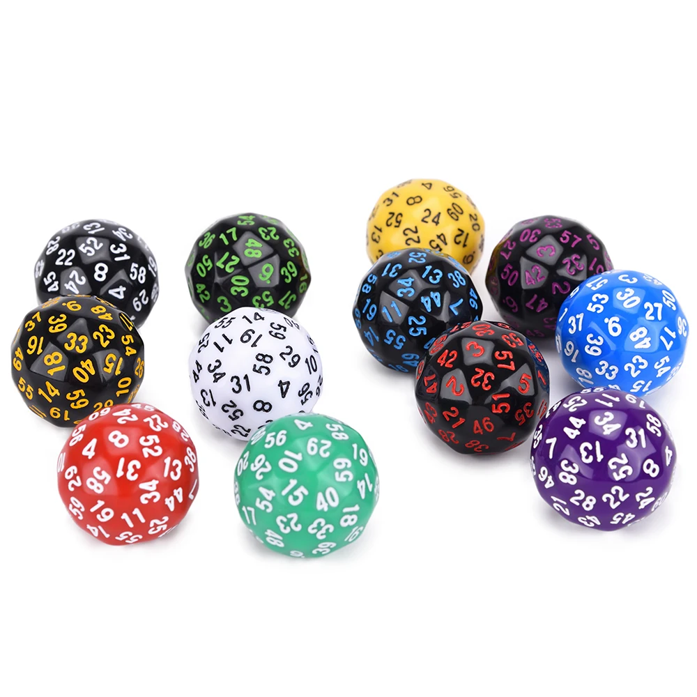 Непрозрачные многогранные кости D60 для преподавания по математике DND TTRPGs MTG |