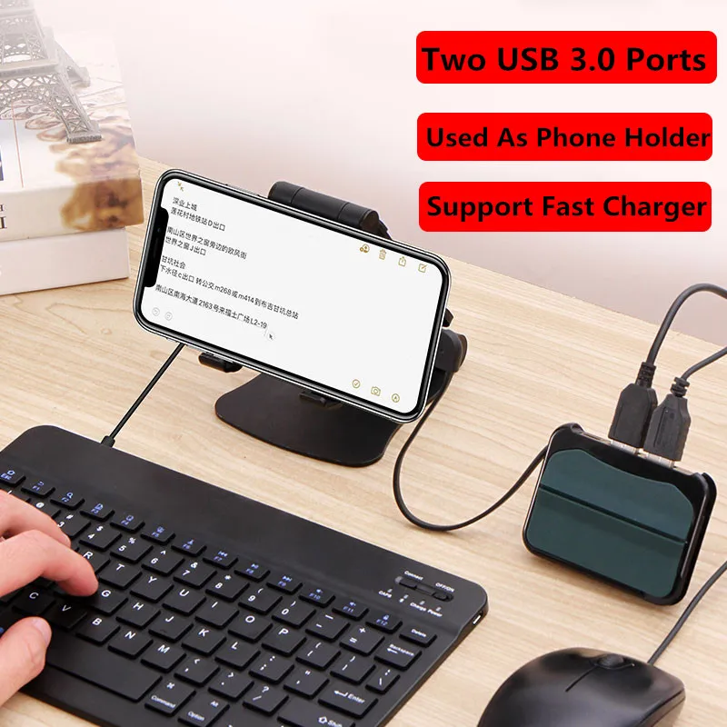 Двойной USB OTG адаптер для iPhone IOS 13 4 в 1 флеш-накопитель с Lightning на клавиатуру/мышь