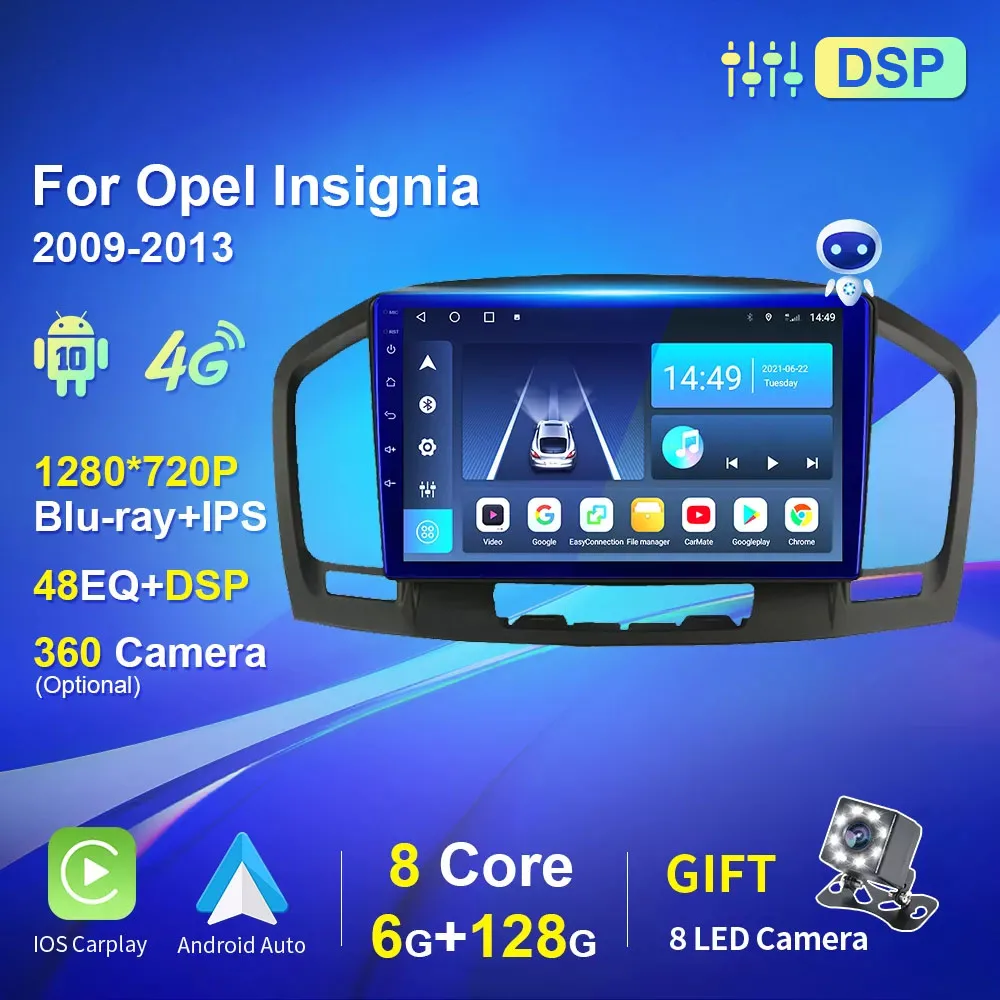 

Car Radio For Opel Insignia 2009 2010 2011 2012 2013 For Buick Regal Android 10.0 Multimedia Video Player Stereo Navigation WiFi