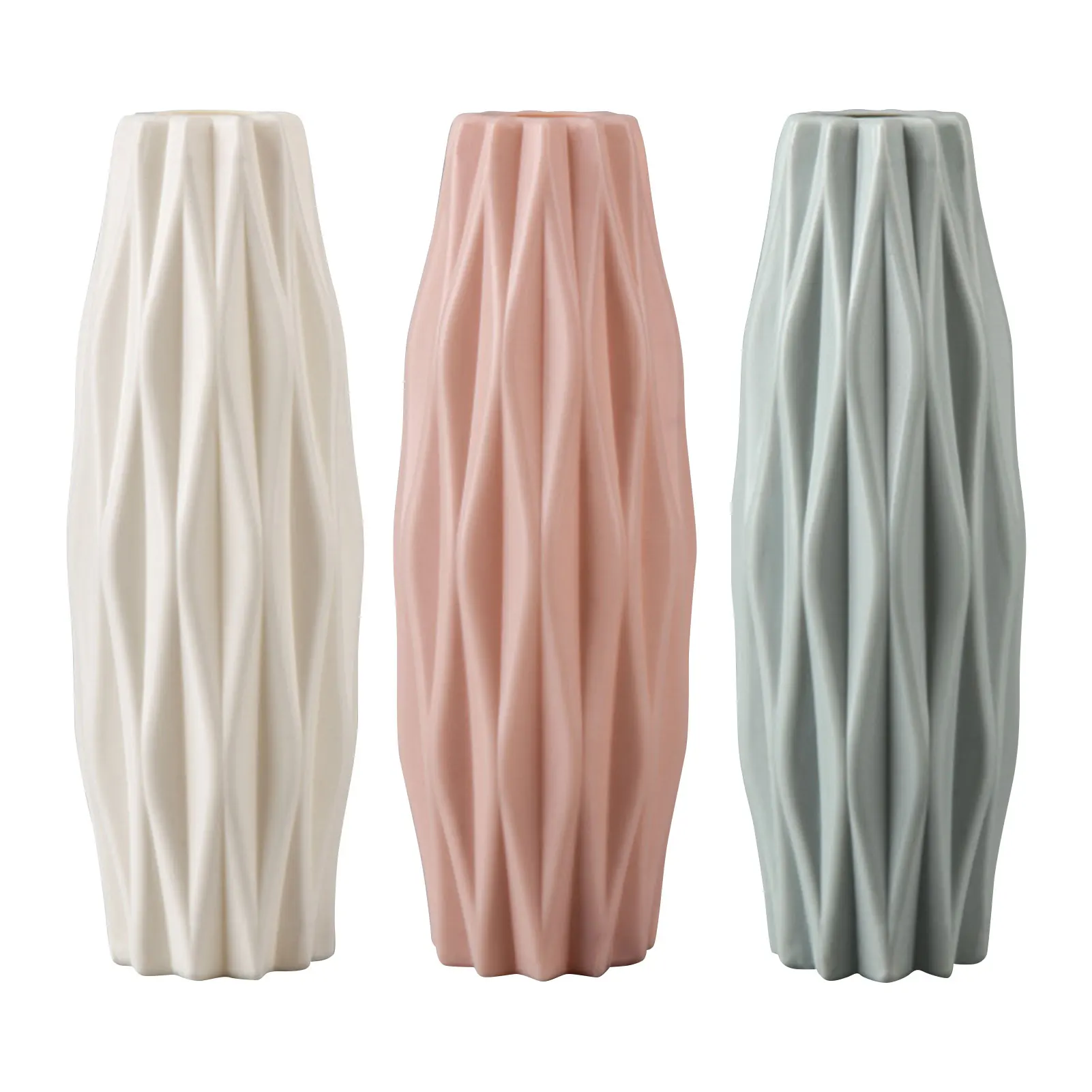 

Nordic Style Plastic Dried Vase Creative Imitation Glaze Vase Camellia Ornaments Office Restaurant Home Decoration Crafts