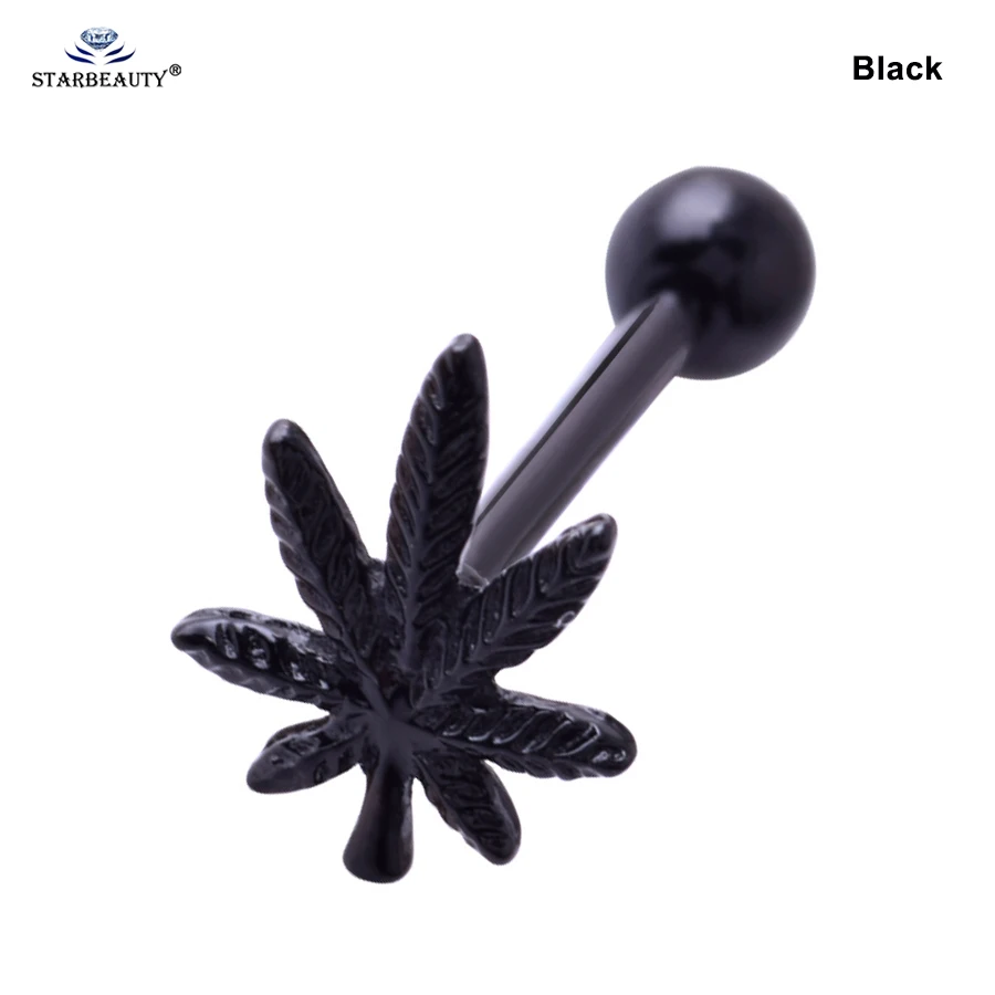 Starbeauty 1 шт., кольца для пирсинга языка, пирсинга - Окраска металла: Black