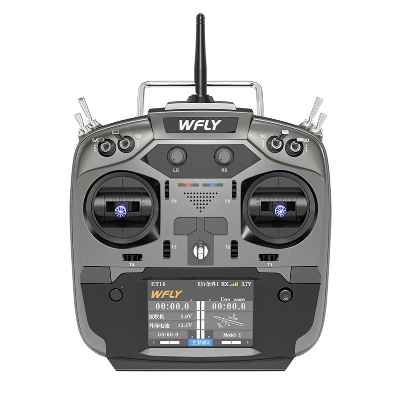 Радиопередатчик WFLY ET16 2 4 ГГц 16 каналов FHSS 3 5 дюйма цветной сенсорный экран холл