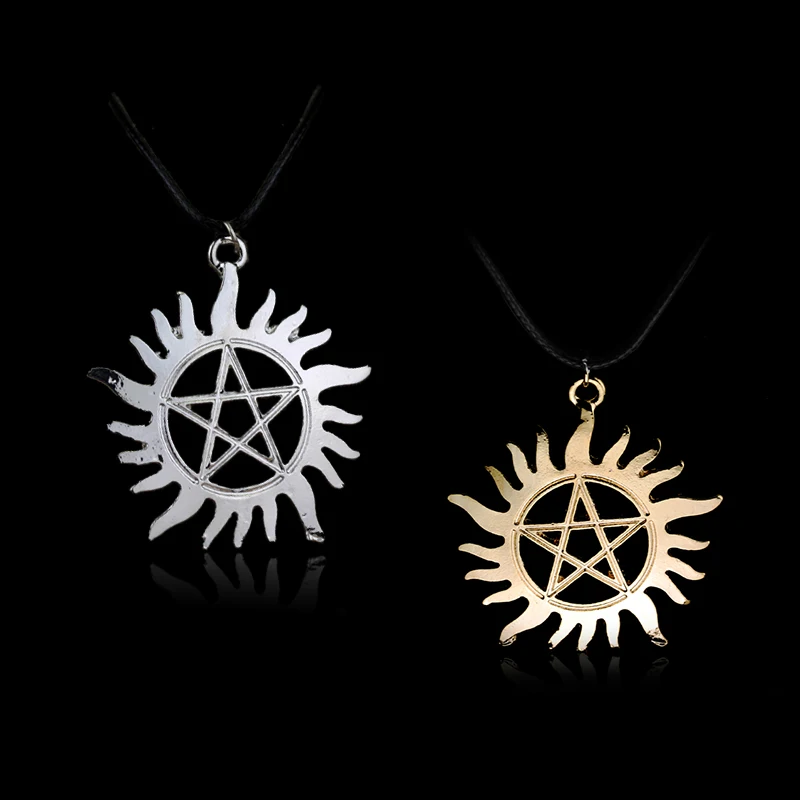 

Supernatural Dean Anti-Possession Symbol Pentagram Pendant Necklace Christmas Gifts For Halloween