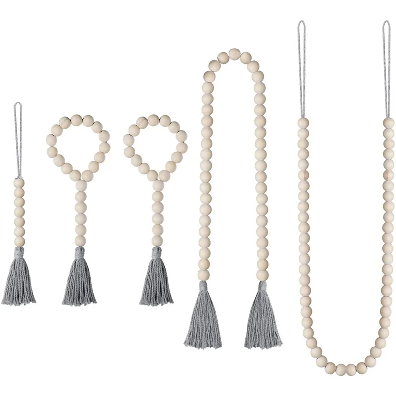 

5 шт в упаковке деревянные бусины Гарланд с Ленточки, дом в деревенском стиле, бисер для украшения