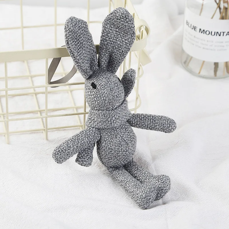 Льняной длинный кролик ручной работы для новорожденных реквизит фотосъемки
