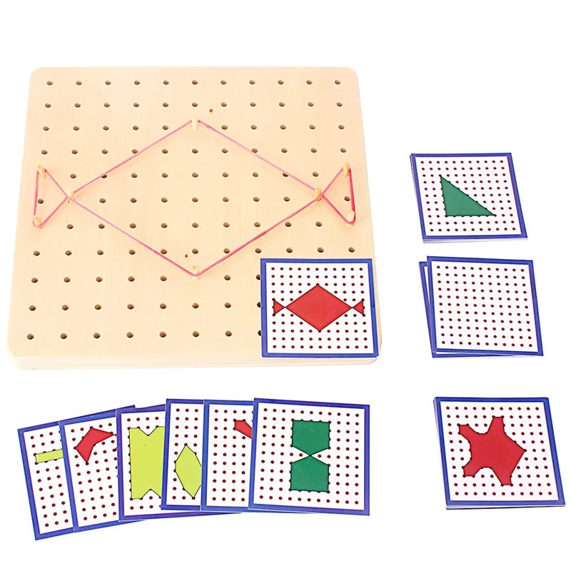 Монтессори деревянный математический манипулятивный материал блок с сеткой