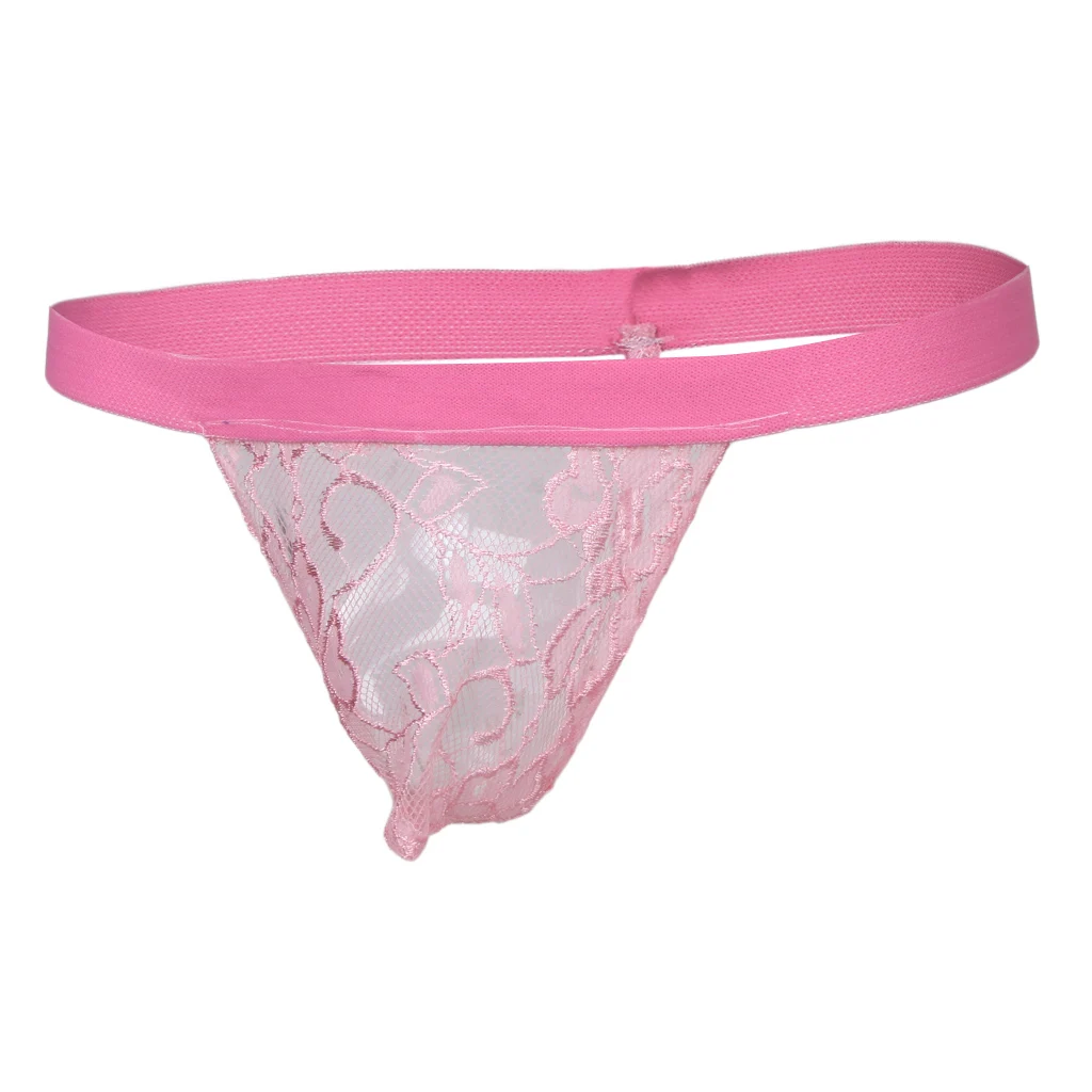 Мужские кружевные Трусы стринги SSY Pouch прозрачные сетчатые трусы для геев