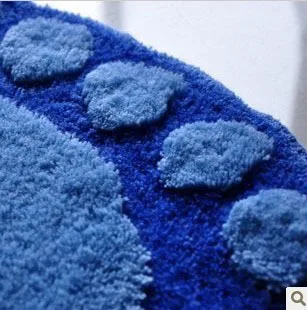 

New Quality Anti Slip Carpet Durable Antiskid Pad Fluffy Mat Bathroom Shower Room Doormat Feet Shape Water Absorb