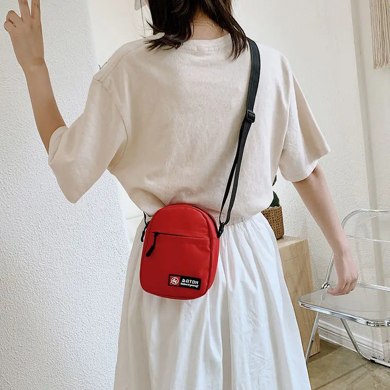 

New Fashion Cross-slung Female Bag Student Versatile Mini Canvas Bag Pocket Wallet Mobile Phone Bag