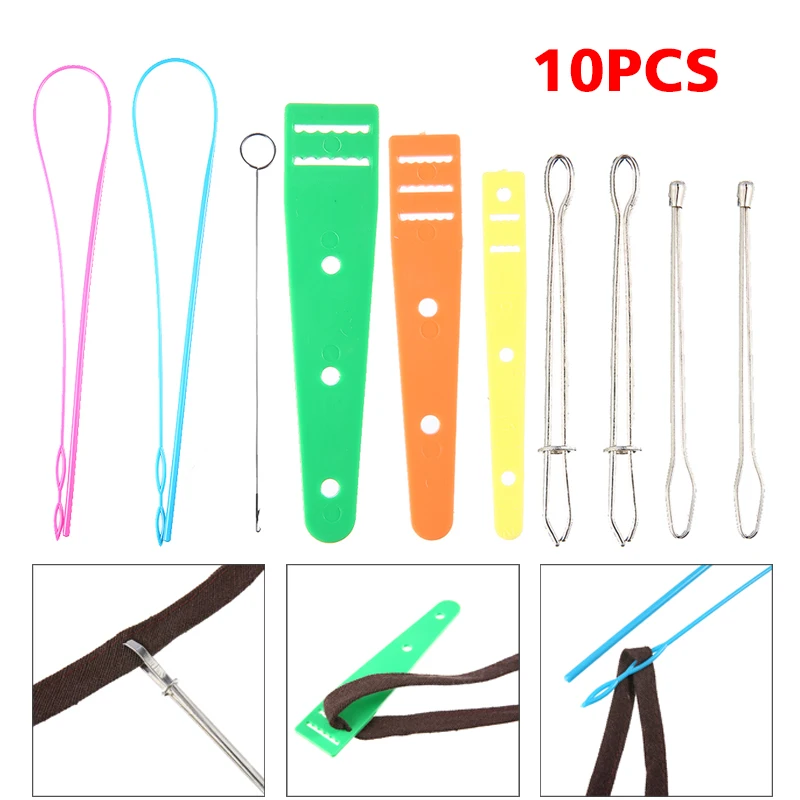 

10 шт. Гибкая шнурок Замена винторезный станок комплект Эластичная лента инструмент Аксессуары для шитья с сумкой для хранения