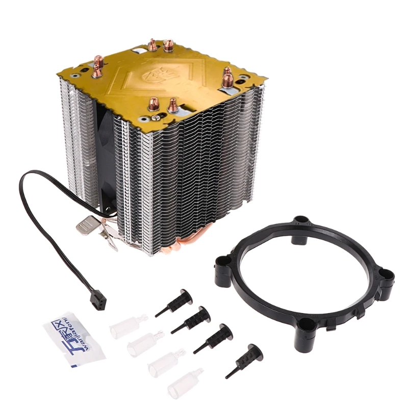 Термальная смазка для процессора 4 тепловых трубки 130 Вт красный кулер 3