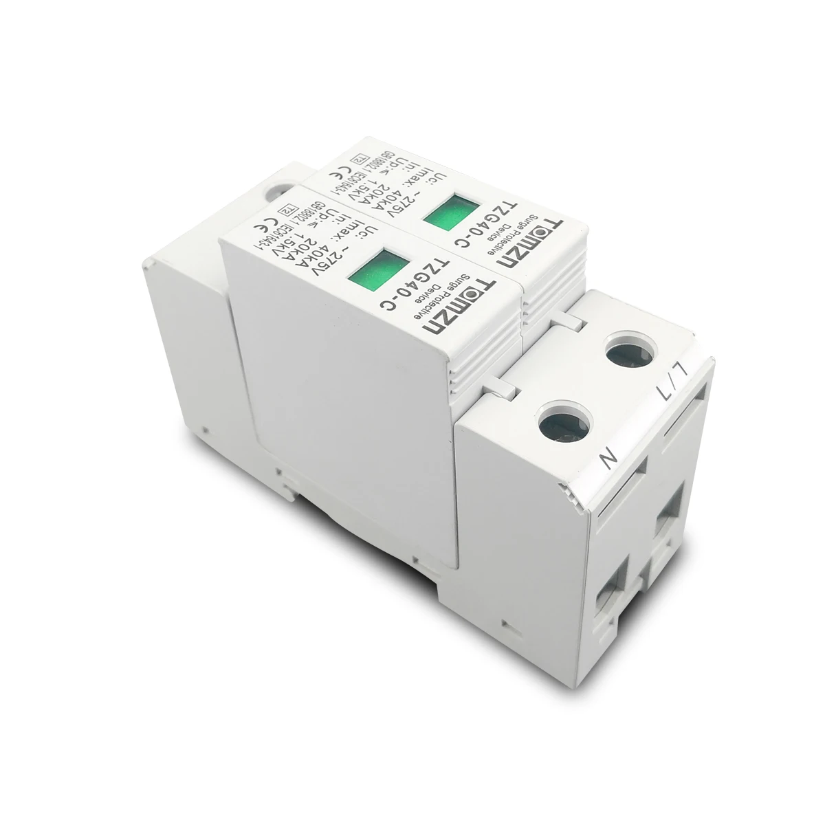

AC SPD 2P 20KA~40KA 275V House Surge Protector protection Protective Low-voltage Arrester Device