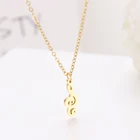 DOTIFI, нержавеющая сталь, модные, литературные музыкальные ноты, тройной Клиф, кулон, ожерелье, s, золото, серебро, для женщин, ювелирное ожерелье, D149