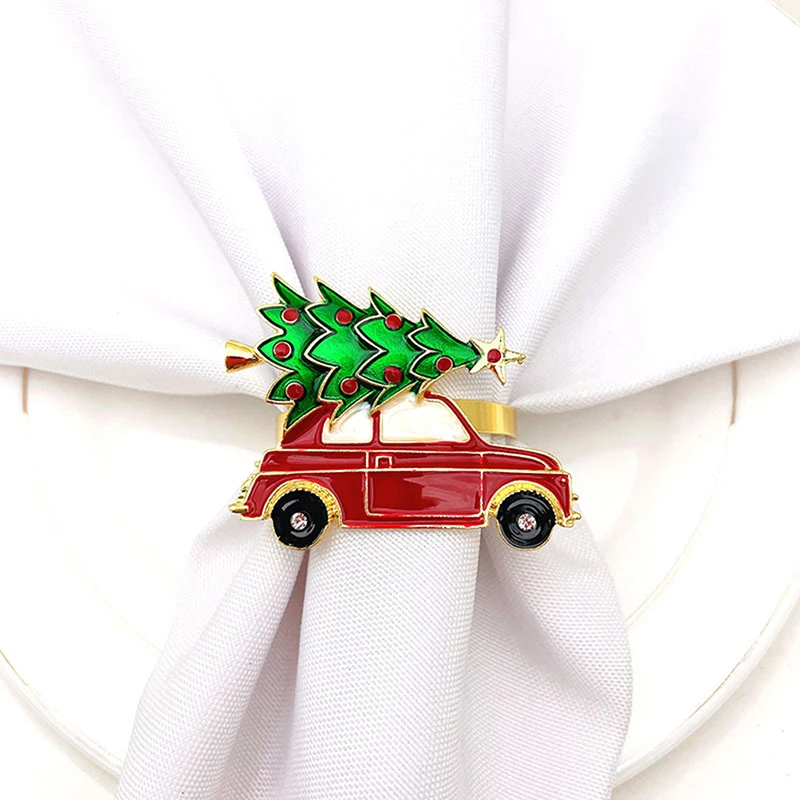 Creative 1Pcs Unique Cute Car Shape Napkin Holder Multicolor Towel Ring Eye-catching   for Kitchen