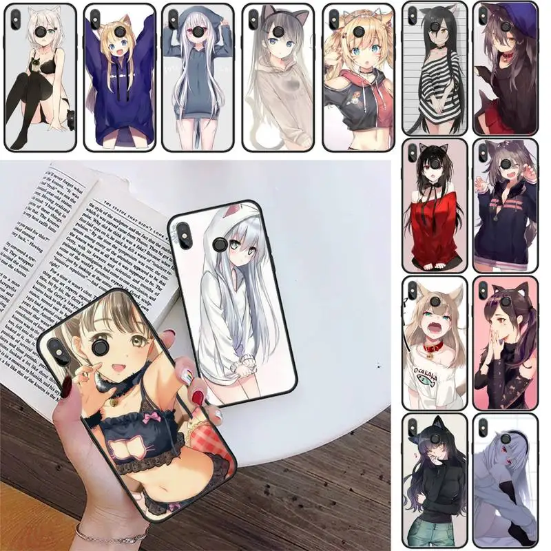 MaiYaCa сексуальный мультяшный аниме kawaii Девушка Кот Чехол для телефона Xiaomi Redmi 4X 5Plus